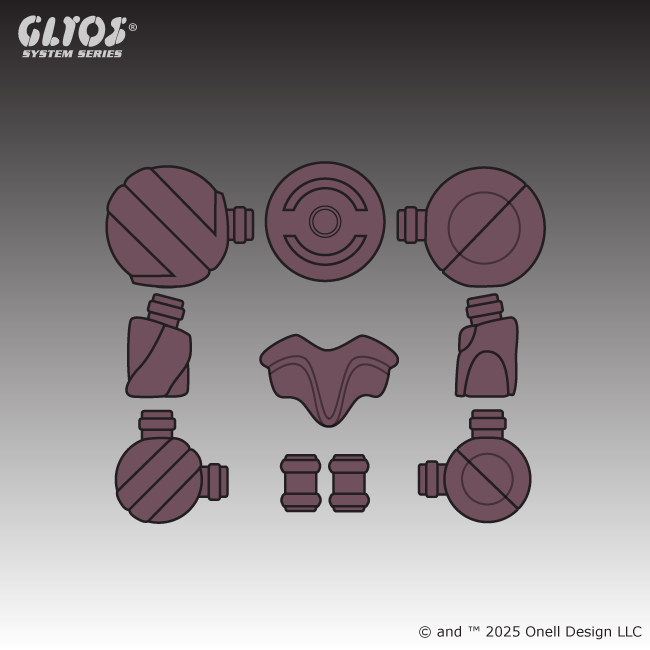 Axis Joint Set Mechaphorm Mauve Gray